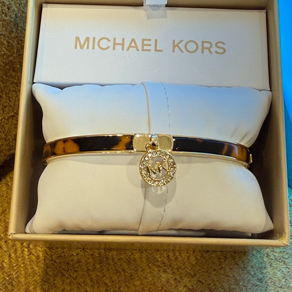 Michael Kors Gold and White Branded Gift Box